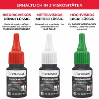 Industrie Sekundenkleber Superkleber mittelflüssig 3*20g Cyanacrylat Universal