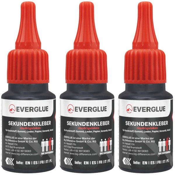 Industrie Sekundenkleber Superkleber dünnflüssig 3*20g Cyanacrylat Universal