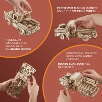 UGEARS Oldtimer Pickup Lumberjack 3D Holz Bausatz HolzPuzzle Modellbausatz 70171