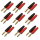 Bananenstecker 4mm Lautsprecher Stecker vergoldet Rot+Schwarz Laborstecker