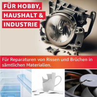 2K Industriekleber Sekundenkleber Set 40g Granulat Füllstoff +20g Sekundenkleber
