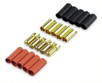 5 Paar 5,5mm Goldkontaktstecker Goldstecker +...