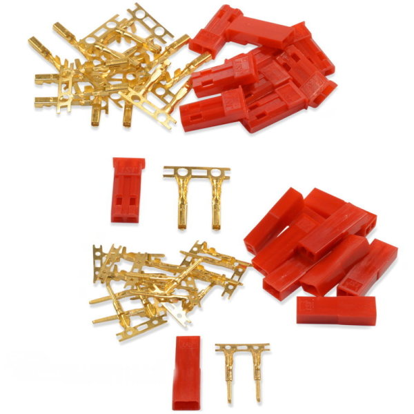 10 Paar JST - BEC Crimp Set  Stecker u. Buchse 7,4V Lipo Akku