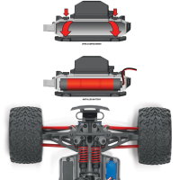 Traxxas E-Revo 4x4 Rot/Blau RTR Brushed 1/16 Racing Stadium Truck 71054-8 Truggy
