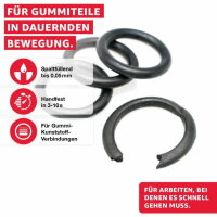 Sekundenkleber-hochflexibel-Moosgummi-Gummi-O-Ring-EPDM-Reifen-dickflüssig 50g