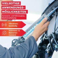 Caravan Wohnwagen Klebstoff Dichtstoff 360g schwarz weiss UVstabil Montagekleber