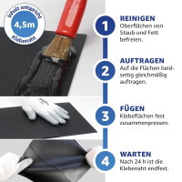 PVC-Quellschweißmittel Teichfolienkleber Folienkleber PVC Folie Pinseldose 200ml
