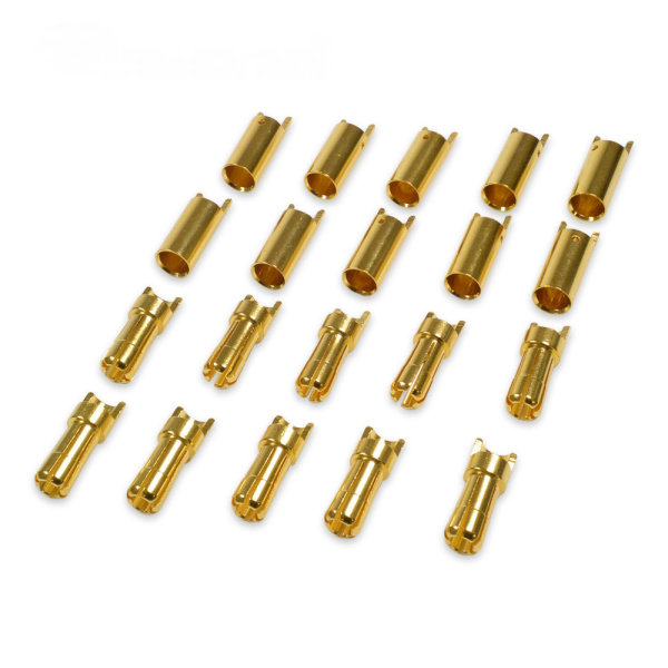 10 Paar 5,5mm Goldkontaktstecker Goldstecker Hochstromfähig Lipo Akku