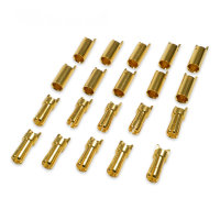 10 Paar 5,5mm Goldkontaktstecker Goldstecker...