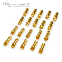 10 Paar 5,5mm Goldkontaktstecker Goldstecker...