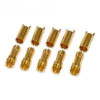 5 Paar 5,5mm Goldkontaktstecker Goldstecker...