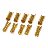 5 Paar 5,5mm Goldkontaktstecker Goldstecker...