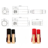 XT150 Stecker Buchse 2 Paar Goldstecker 150A Rot Schwarz ESC RC Motor Lipo 6S-12S