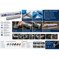 Repair Stick Aluminium Reparaturknete 115g 2K Epoxidharz Kaltmetall 300°C MD-Mix