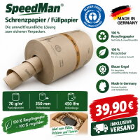 SpeedMan Schrenzpapier Füllpapier 70g 350mm x 450lfm 100% Recycling Blauer Engel