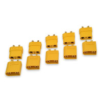 10 Stk 5 Paar XT90 Hochstrom Goldstecker Stecker Buchse...
