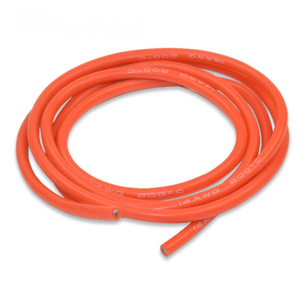 1 Meter Silikonkabel 2,5 mm² AWG14 Rot hochflexibel