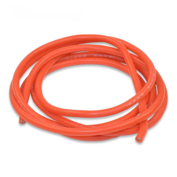1 Meter Silikonkabel 1,5 mm AWG16 Rot hochflexibel