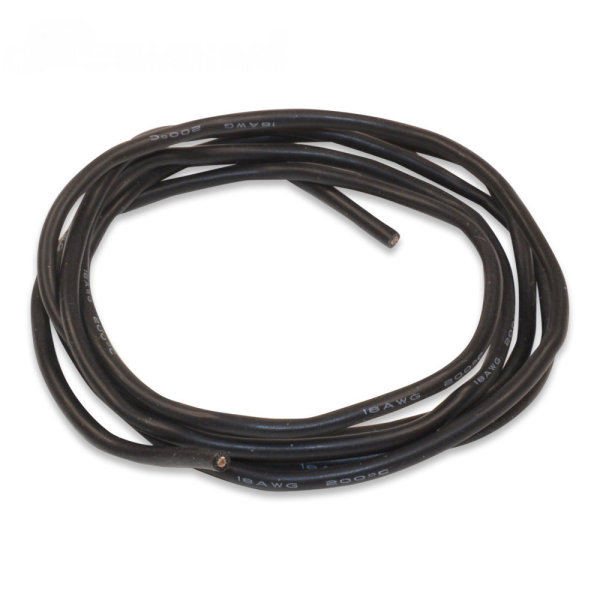 1 Meter Silikonkabel 0,75 mm AWG18 Schwarz hochflexibel