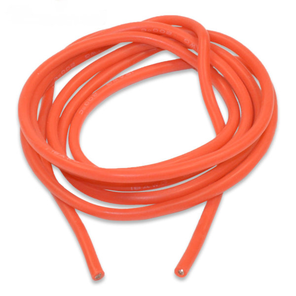 1 Meter Silikonkabel 0,75mm AWG18 Rot hochflexibel