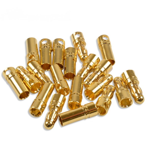 10 Paar Goldstecker,Goldkontaktstecker 3,5mm