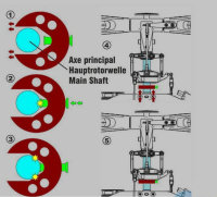 Taumelscheibe Einstellhilfe Magnetisch T-Rex 450