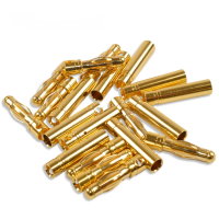 10 Paar Goldkontaktstecker 4,0mm